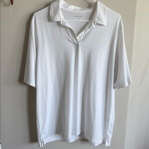 Lands end Classic White Polo Shirt XL
